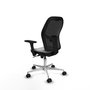 PIQUERAS Y CRESPO Silla de oficina Jorquera Gris claro/Negro con Brazos 3D