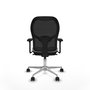 PIQUERAS Y CRESPO Silla de oficina Jorquera Gris claro/Negro con Brazos 3D