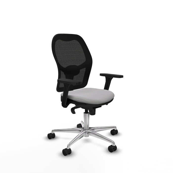 PIQUERAS Y CRESPO Silla de oficina Jorquera Gris claro/Negro con Brazos 3D PIQUERAS Y CRESPO Silla de oficina Jorquera Gris claro/Negro con Brazos 3D