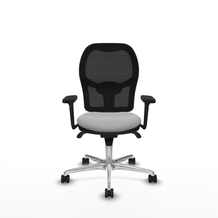 PIQUERAS Y CRESPO Silla de oficina Jorquera Gris claro/Negro con Brazos 3D PIQUERAS Y CRESPO Silla de oficina Jorquera Gris claro/Negro con Brazos 3D