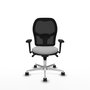 PIQUERAS Y CRESPO Silla de oficina Jorquera Gris claro/Negro con Brazos 3D