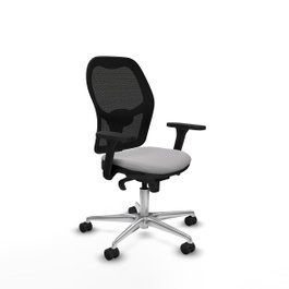 PIQUERAS Y CRESPO Silla de oficina Jorquera Gris claro/Negro con Brazos 3D