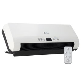 Calefactor Split de Pared 1600W con Control Remoto, Temporizador 24h y Termostato Regulable, Blanco - Ideal para 25m2