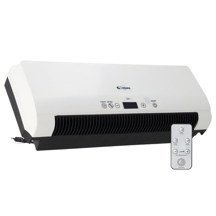Calefactor Split de Pared 1600W con Control Remoto, Temporizador 24h y Termostato Regulable, Blanco - Ideal para 25m2 Calefactor Split de Pared 1600W con Control Remoto, Temporizador 24h y Termostato Regulable, Blanco - Ideal para 25m2