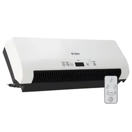 Calefactor Split de Pared PTC + Ventilador 1600W con Control Remoto y Temporizador Programable Blanco
