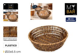 Inde Cesta Pan Redonda PP Reforzada 23 cm (18 Unidades)
