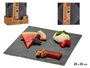 Kinvara Pizarra Aperitivo Cuadrada 25 x 25 cm de Pizarra Negra (Set de 12)