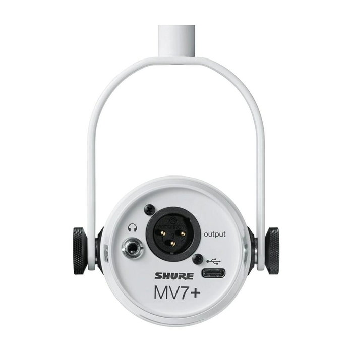 Shure MV7+ Blanco (USB-C + XLR)