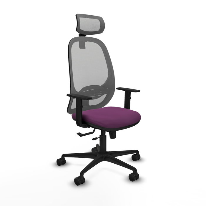 PIQUERAS Y CRESPO Silla de oficina Cilanco con mecanismo Sincro/Traslack, Morado y Gris PIQUERAS Y CRESPO Silla de oficina Cilanco con mecanismo Sincro/Traslack, Morado y Gris