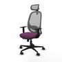 PIQUERAS Y CRESPO Silla de oficina Cilanco con mecanismo Sincro/Traslack, Morado y Gris