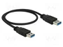 DeLOCK Cable USB 3.2 Gen 1 Tipo-A a Tipo-A 0,5 m Negro 85059