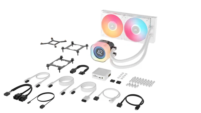 Corsair iCUE LINK TITAN 240 RX LCD Blanco