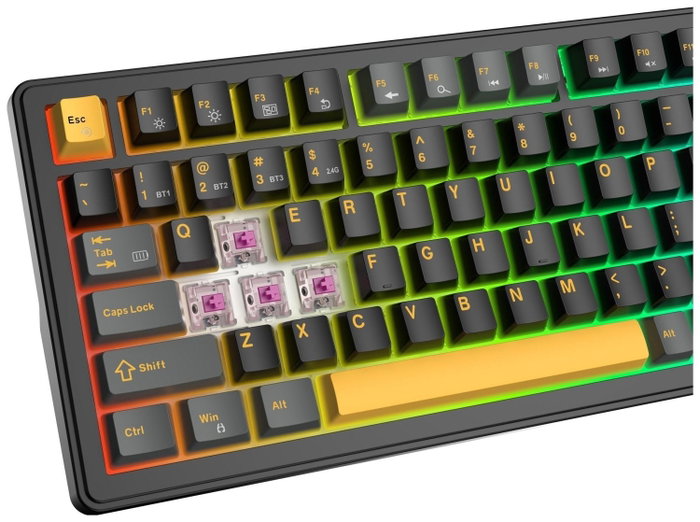 White Shark Excalibur Teclado Gaming Mecánico KTT Wine Red RGB Hot-Swap Negro