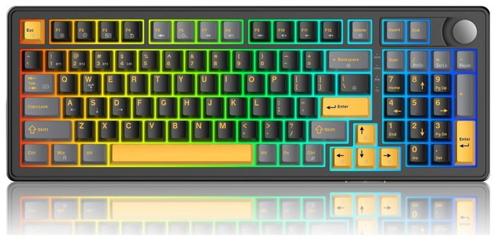 White Shark Excalibur Teclado Gaming Mecánico KTT Wine Red RGB Hot-Swap Negro