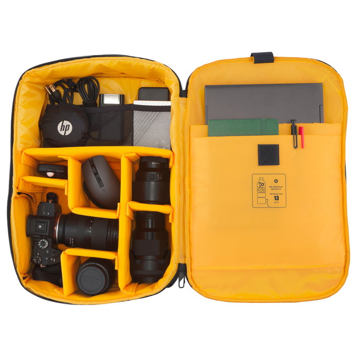 HP Mochila Creator para Portátil de 16,1 Pulgadas - Azul Marino y Amarillo
