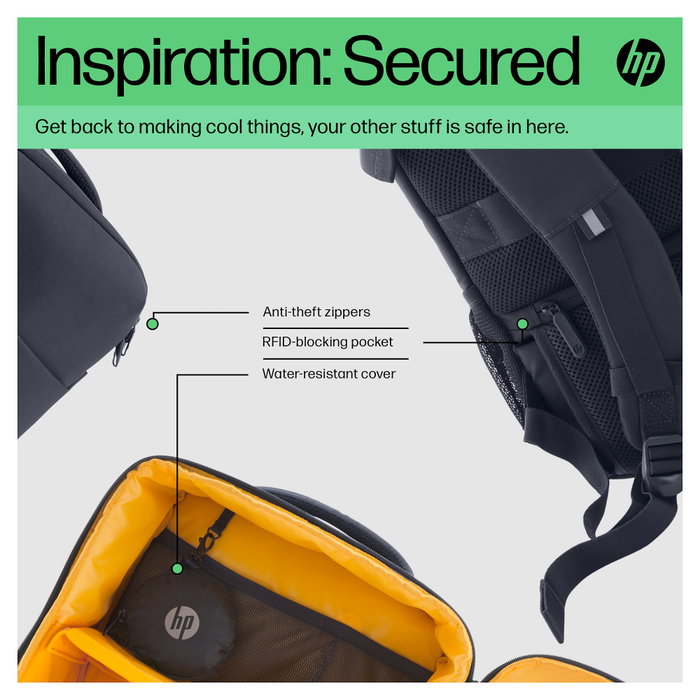 HP Mochila Creator para Portátil de 16,1 Pulgadas - Azul Marino y Amarillo