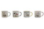 DKD Home Decor Tazas de Porcelana Animales 360ml Multicolor Surtido de 12 unidades