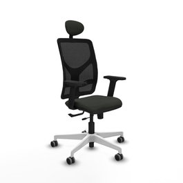 PIQUERAS Y CRESPO Silla de oficina Motilla con mecanismo Sincro/Traslack, Negro