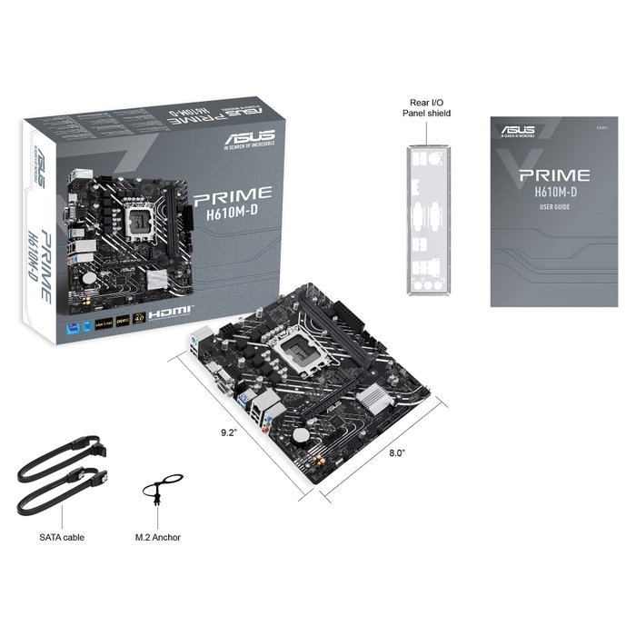 ASUS PRIME H610M-D DDR5 LGA 1700 Micro ATX