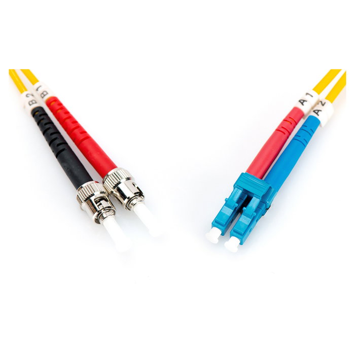 Digitus Cable de fibra óptica LC a ST dúplex OS2 de 2 m, Amarillo