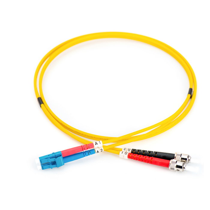 Digitus Cable de fibra óptica LC a ST dúplex OS2 de 2 m, Amarillo