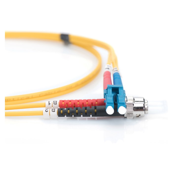 Digitus Cable de fibra óptica LC a ST dúplex OS2 de 2 m, Amarillo