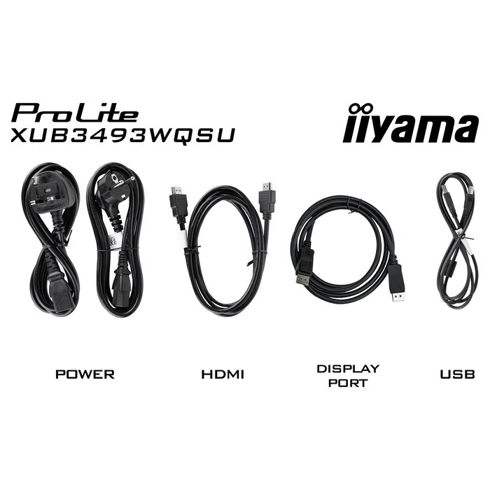 iiyama XUB3493WQSU-B6 Monitor Gaming 34" UWQHD (3440x1440) IPS 120Hz 1ms AMD FreeSync HDR400 Altavoces USB-C Negro