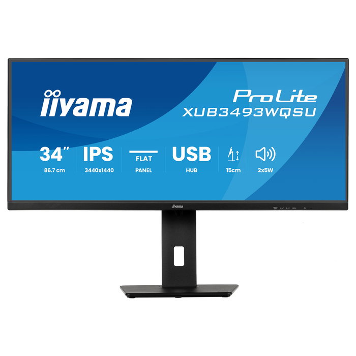 iiyama XUB3493WQSU-B6 Monitor Gaming 34" UWQHD (3440x1440) IPS 120Hz 1ms AMD FreeSync HDR400 Altavoces USB-C Negro