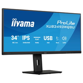 IIYAMA Monitor XUB3493WQSU-B6 de 34 Pulgadas, Pantalla Ultrawide Curva, Resolución QHD, 144 Hz
