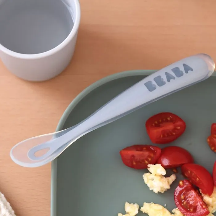 Beaba Set 4 Cucharas Primera Comida Silicona Suave Rainbow