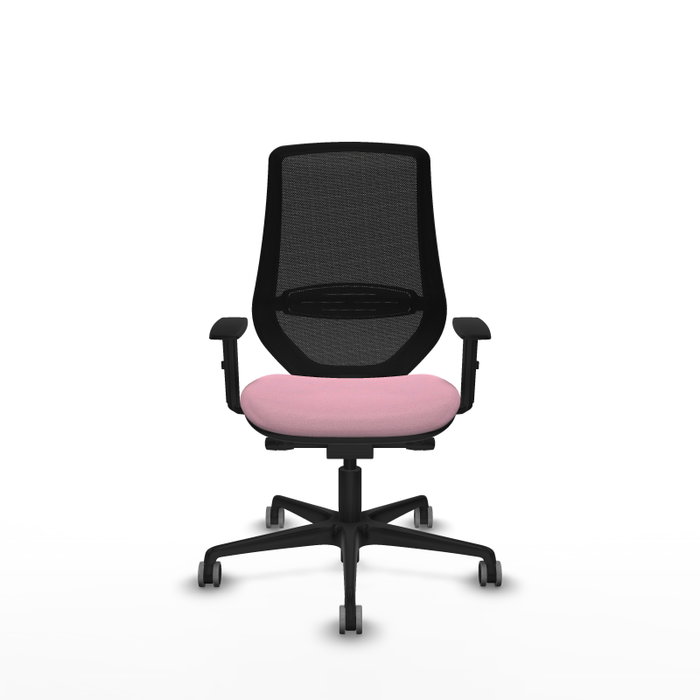 PIQUERAS Y CRESPO Silla de oficina Mardos Rosa con Malla Negra PIQUERAS Y CRESPO Silla de oficina Mardos Rosa con Malla Negra