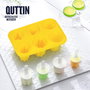 Quttin Molde para 6 Helados de Silicona, 18 cm Largo x 12 cm Ancho x 8.5 cm Alto (24 Unidades)