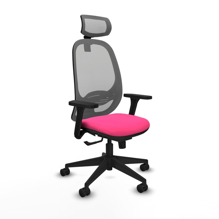 PIQUERAS Y CRESPO Silla de oficina Cilanco con mecanismo Sincro, Rosa y Gris PIQUERAS Y CRESPO Silla de oficina Cilanco con mecanismo Sincro, Rosa y Gris