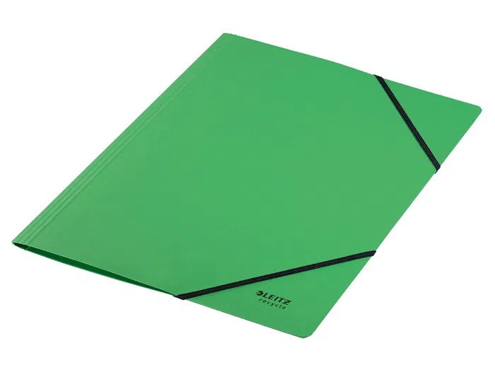 Leitz Carpeta Recycle con Gomas DIN A4 Cartón Reciclable 100% Verde