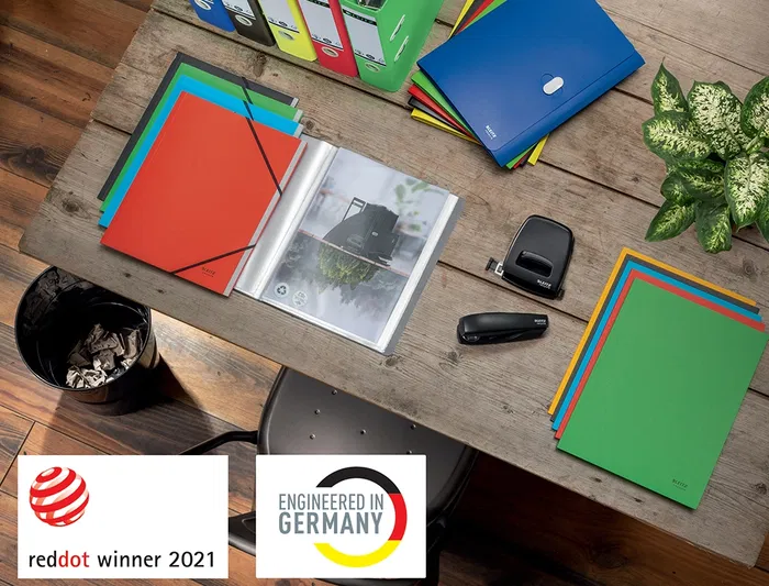 Leitz Carpeta Recycle con Gomas DIN A4 Cartón Reciclable 100% Verde