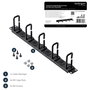 StarTech Panel Horizontal de Gestión de Cables 1U con Anillos en D, Compatible con Armarios Rack (EIA/ECA-310-E)