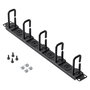StarTech Panel Horizontal de Gestión de Cables 1U con Anillos en D, Compatible con Armarios Rack (EIA/ECA-310-E)