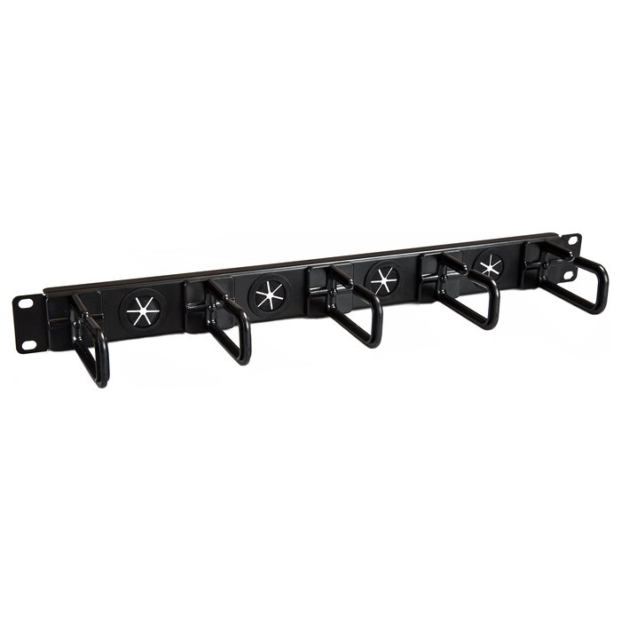 StarTech Panel Horizontal de Gestión de Cables 1U con Anillos en D, Compatible con Armarios Rack (EIA/ECA-310-E)