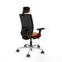 PIQUERAS Y CRESPO Silla de oficina Yunquera Naranja/Negro con Mecanismo Sincro/Traslack