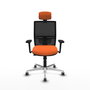 PIQUERAS Y CRESPO Silla de oficina Yunquera Naranja/Negro con Mecanismo Sincro/Traslack