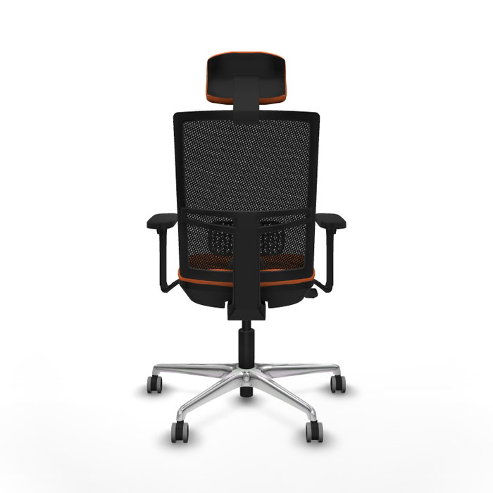 PIQUERAS Y CRESPO Silla de oficina Yunquera Naranja/Negro con Mecanismo Sincro/Traslack