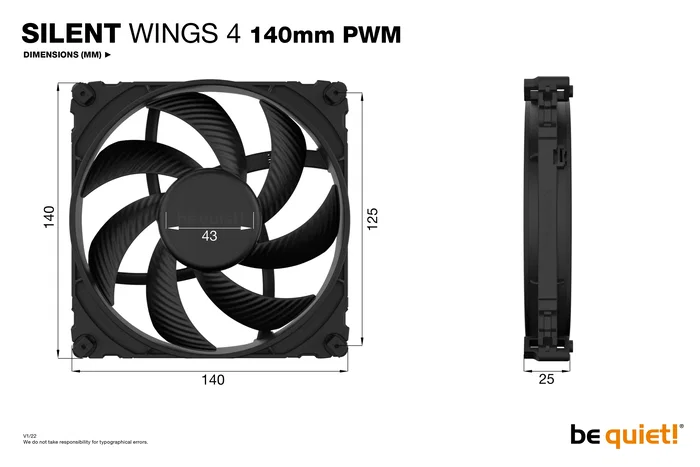 be quiet! Silent Wings 4 140mm PWM Negro be quiet! Silent Wings 4 140mm PWM Negro
