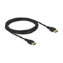 DeLOCK Cable DisplayPort 8K 60Hz 2m DP 1.4, Certificado 8K 7680x4320, 32.4 Gbit/s, Conectores Macho, Negro