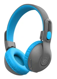 JLab JBuddies Studio 2 Auriculares Diadema para Niños - Inalámbrico y Alámbrico con Bluetooth, USB Tipo C, Para Llamadas/Música, Color Azul y Gris, IEUHBKSTU2RGRYBLU122