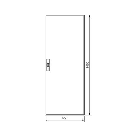 Hager ZB52S Gabinete eléctrico 1400x550x205mm