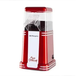 Orbegozo Palomitero Vintage PA 4350, 1200W, Máquina de Palomitas para Cine en Casa, Cocina Sana sin Aceite, Diseño Retro, Rápido y Fácil de Usar