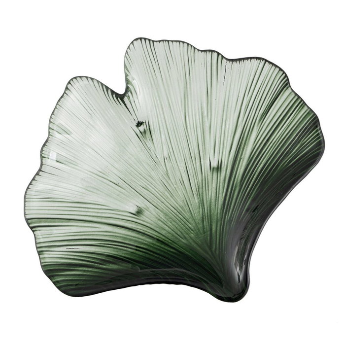 Ixia Bandeja Concha Verde de Cristal Decoración 17 x 16 cm