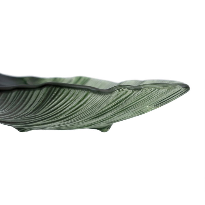 Ixia Bandeja Concha Verde de Cristal Decoración 17 x 16 cm