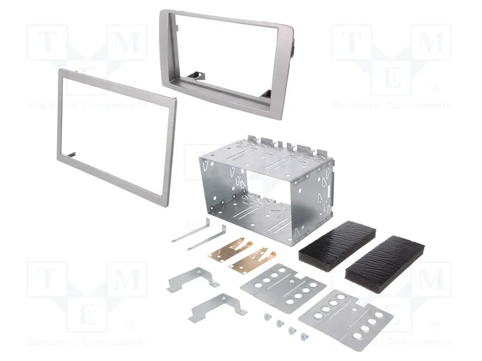 PER.PIC. Bastidor de montaje de radio 2 DIN para Fiat e Lancia, plata PER.PIC. Bastidor de montaje de radio 2 DIN para Fiat e Lancia, plata