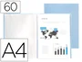 Liderpapel Carpeta Escaparate 60 Fundas Polipropileno DIN A4 Celeste Opaco